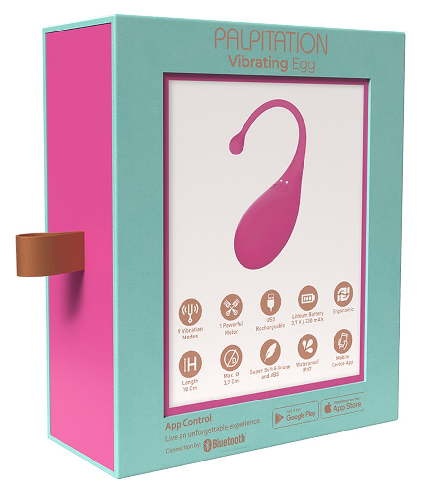 Adrien Lastic Palpitation Vibro-Ei in der Originalverpackung mit Rückseitenansicht und Produktinformationen