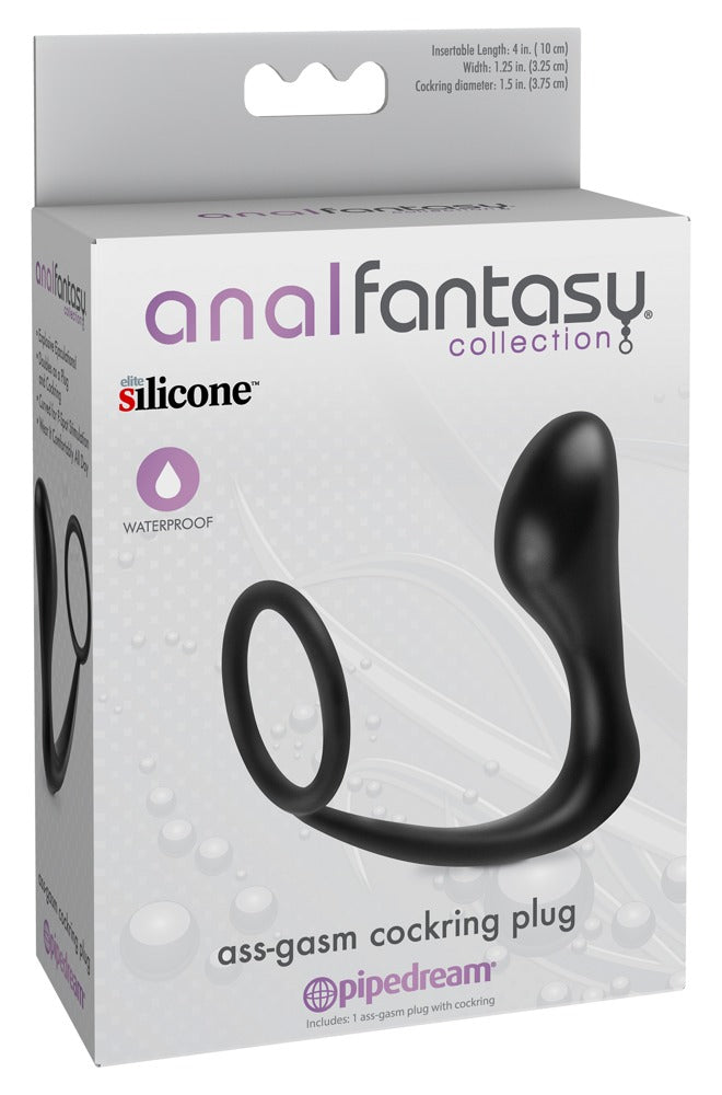 Anal Fantasy Collection Ass-Gasm Cockring Plug in Schwarz in der Originalverpackung