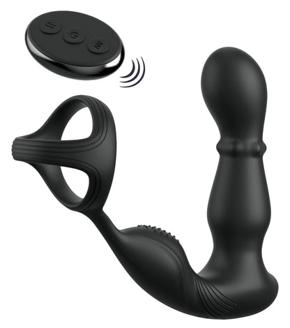 Anal Fantasy Elite Ass-Gasm Slide & Glide in schräger Perspektivansicht mit gebogenem Anal-Schaft und integriertem Ringelement