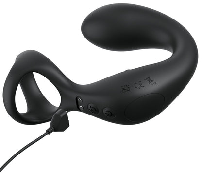 Anal Fantasy Elite Ass-Gasm Taint-Alizer in Seitenansicht mit ergonomischem Prostata-Schaft, Ringelement und Dammstimulator