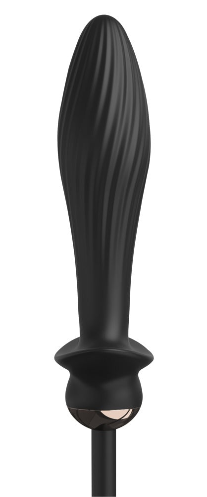 Anal Fantasy Elite Auto-Throb Analvibrator in Vorderansicht mit tropfenförmigem Plug, strukturierter Oberfläche und breiter Sicherheitsbasis