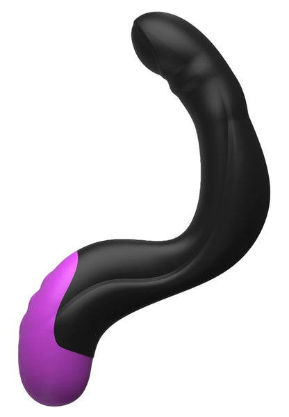 Anal Fantasy Elite Hyper-Pulse Prostatavibrator in Funktionsansicht mit pochender Silikonmembran an der gebogenen P-Zonen-Spitze