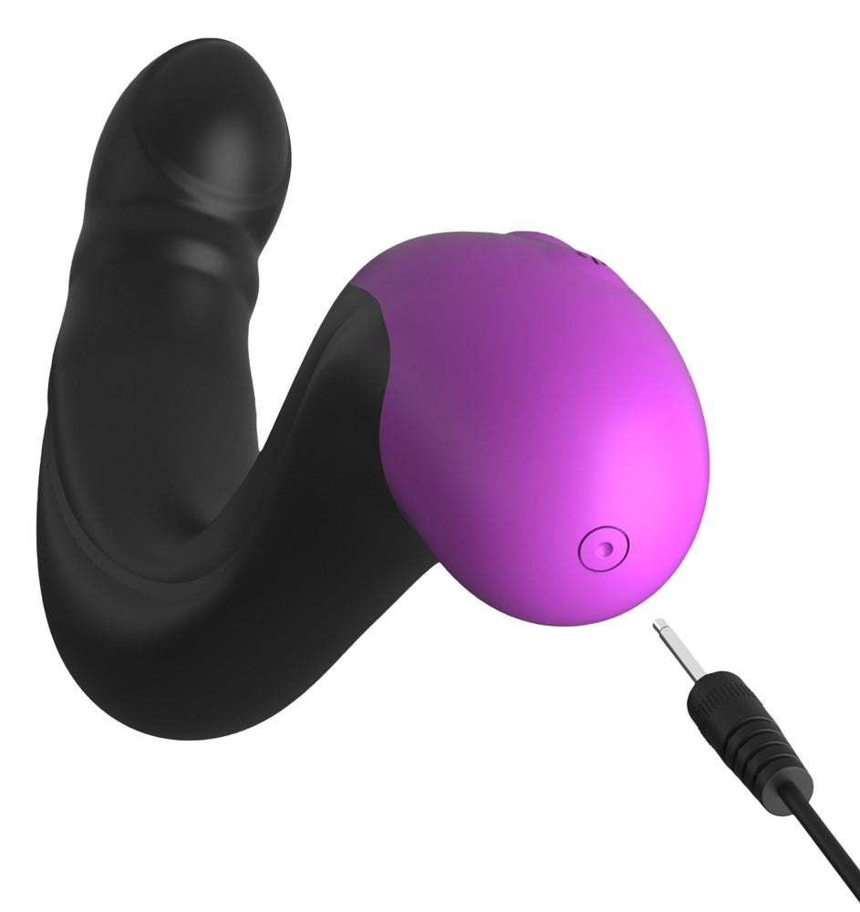 Anal Fantasy Elite Hyper-Pulse Prostatavibrator mit sichtbarem Ladeanschluss am violetten Griffbereich