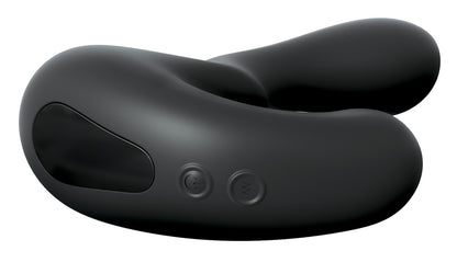 Anal Fantasy Elite Ultimate P-Spot Milker in schräger Perspektivansicht mit ergonomischer Form für automatische P-Zonen-Massage und Dammstimulation