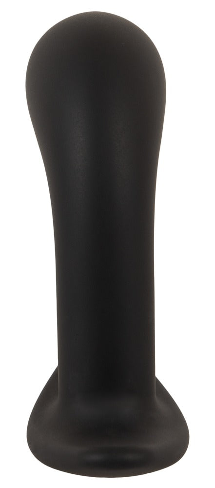 ANOS Big Head Prostate Plug in Schwarz – Ansicht von unten mit abgerundetem Schaft und verbreiterter Basis