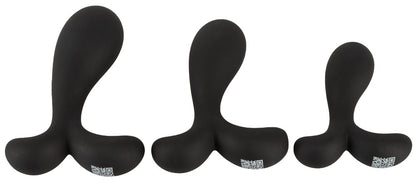 ANOS Prostata-Analplug-Set in Schwarz – Größenvergleich der drei unterschiedlich großen Prostata-Analplugs
