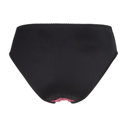 Axami V-8463PS Plus Size Panty in Schwarz mit glatter Rückseite in der Rückansicht