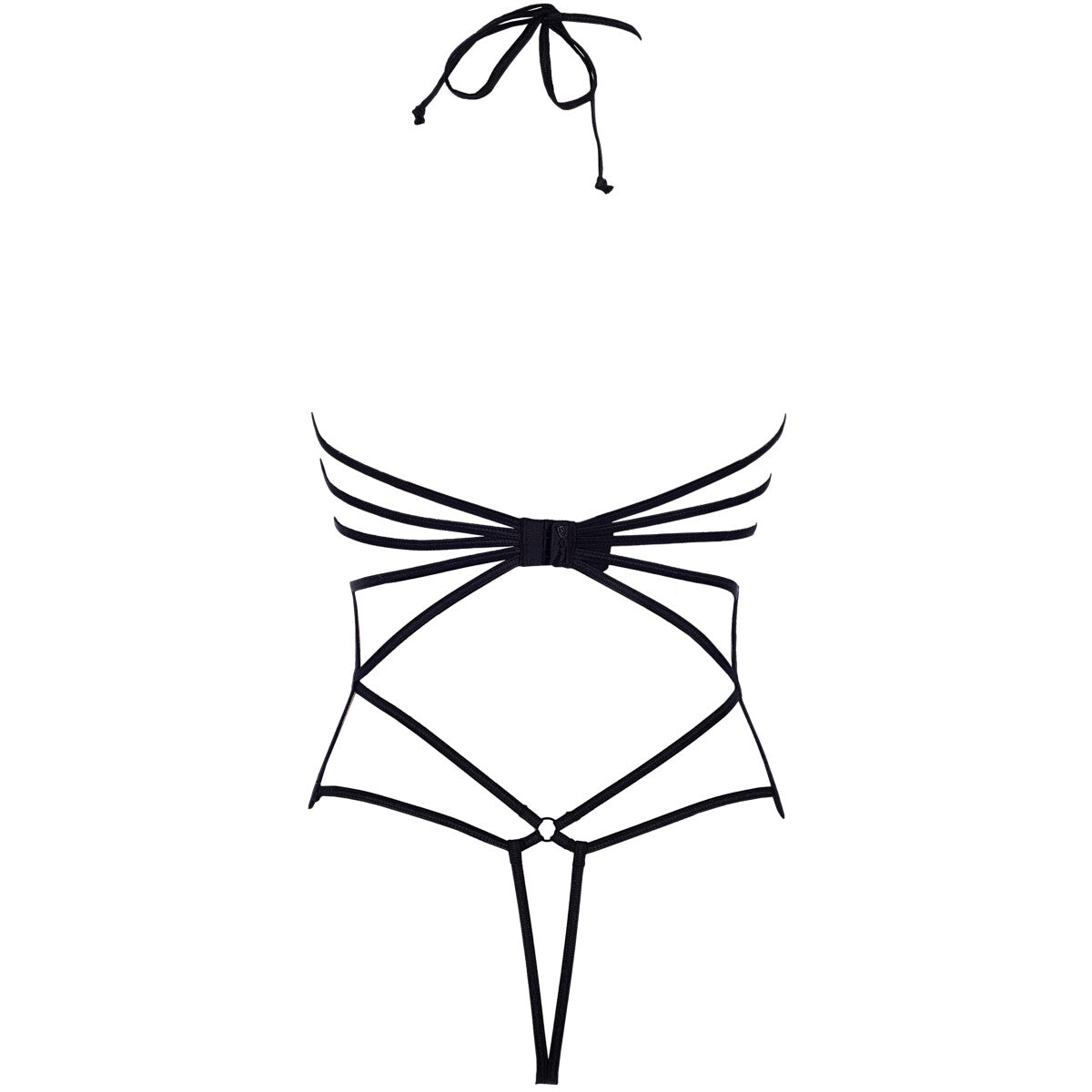Axami V-8910 Neckholder-Body in Beige-Schwarz – Freisteller der Rückseite mit Neckholder-Bändern und verstellbarem Rücken