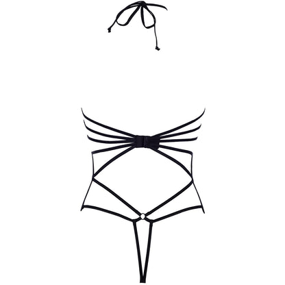 Axami V-8910 Neckholder-Body in Beige-Schwarz – Freisteller der Rückseite mit Neckholder-Bändern und verstellbarem Rücken