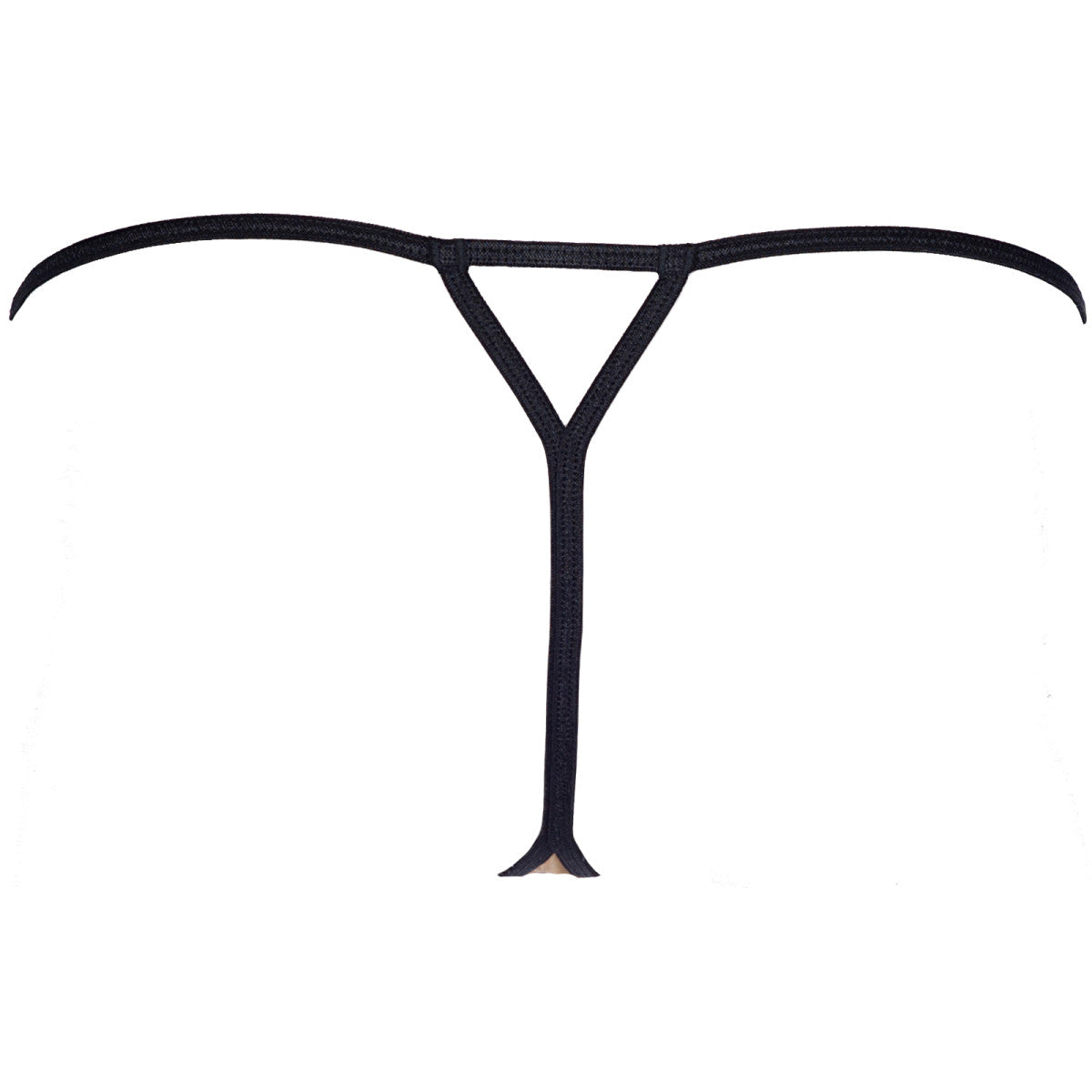 Passender String des Axami V-8919 Sets in Beige-Schwarz – Rückansicht mit schmalem Schnitt und schwarzen Details