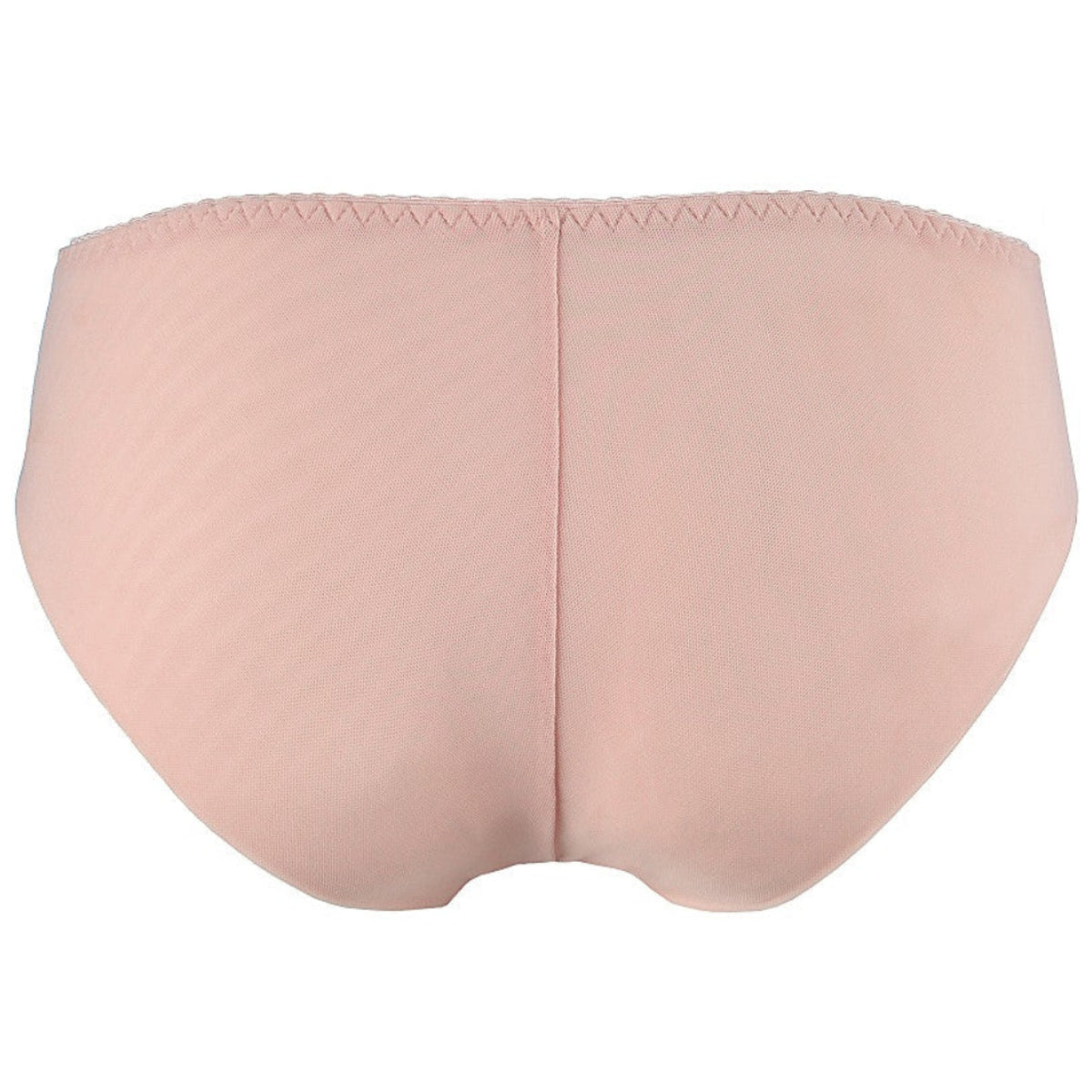 Axami V-9513 pinkfarbener Tüll-Panty in Rückansicht mit transparenter Rückpartie und körpernahem Schnitt