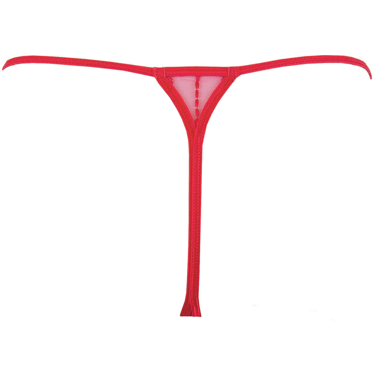 Axami V-9559 roter String in Rückansicht mit schmalem T-Schnitt