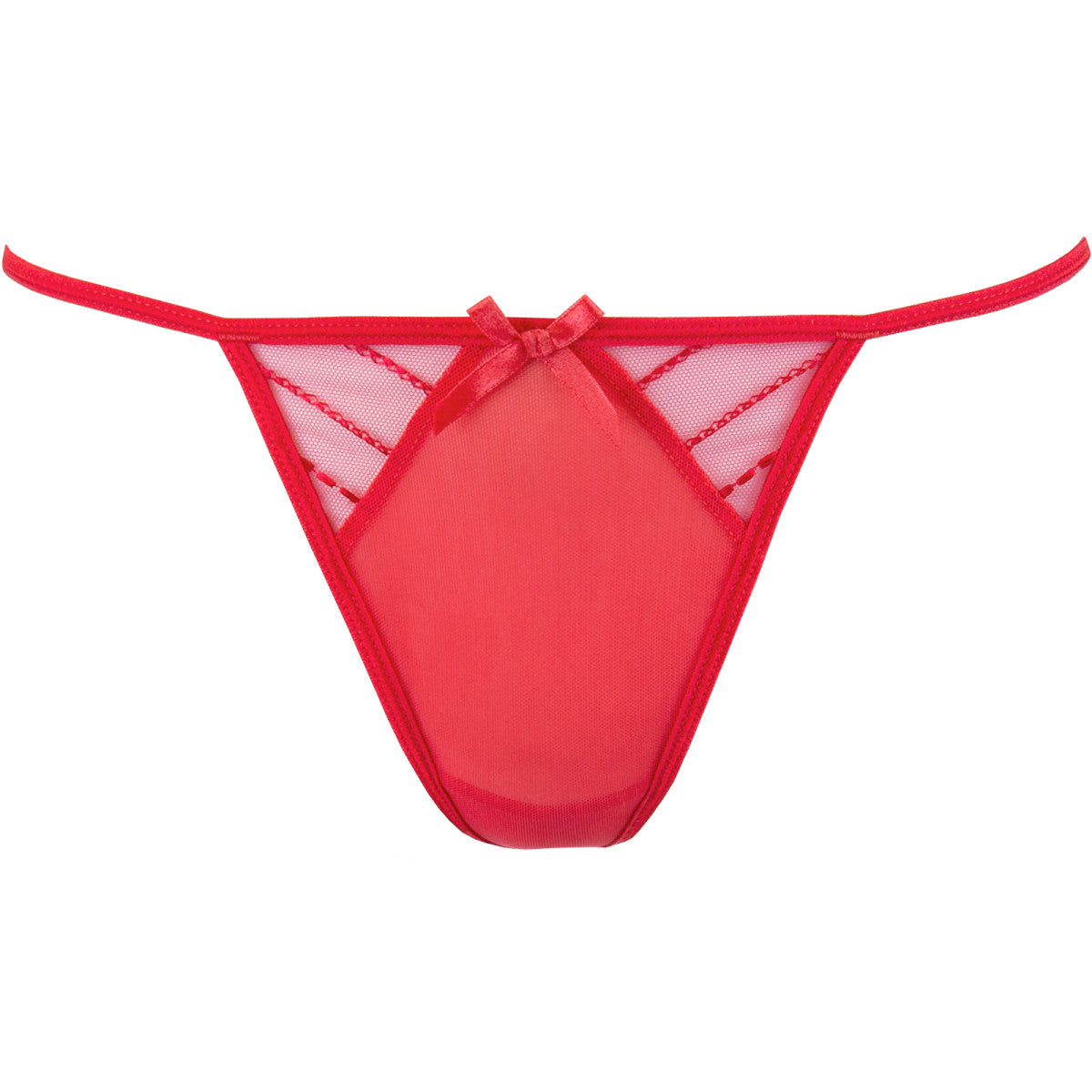 Axami V-9559 roter String in Vorderansicht als passendes Unterteil zum Babydoll