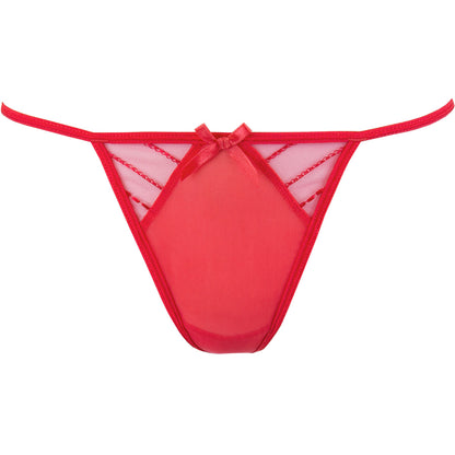 Axami V-9559 roter String in Vorderansicht als passendes Unterteil zum Babydoll