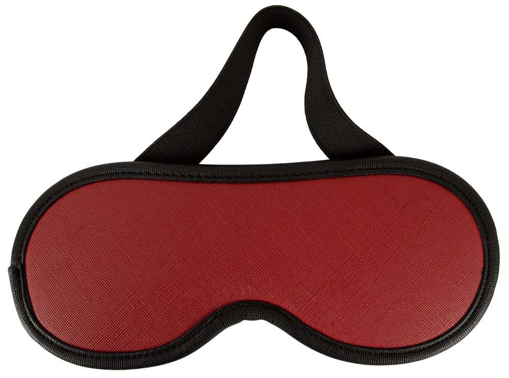 Rot-schwarze Augenmaske des Bad Kitty Bettfessel-Sets Deluxe mit elastischem Kopfband