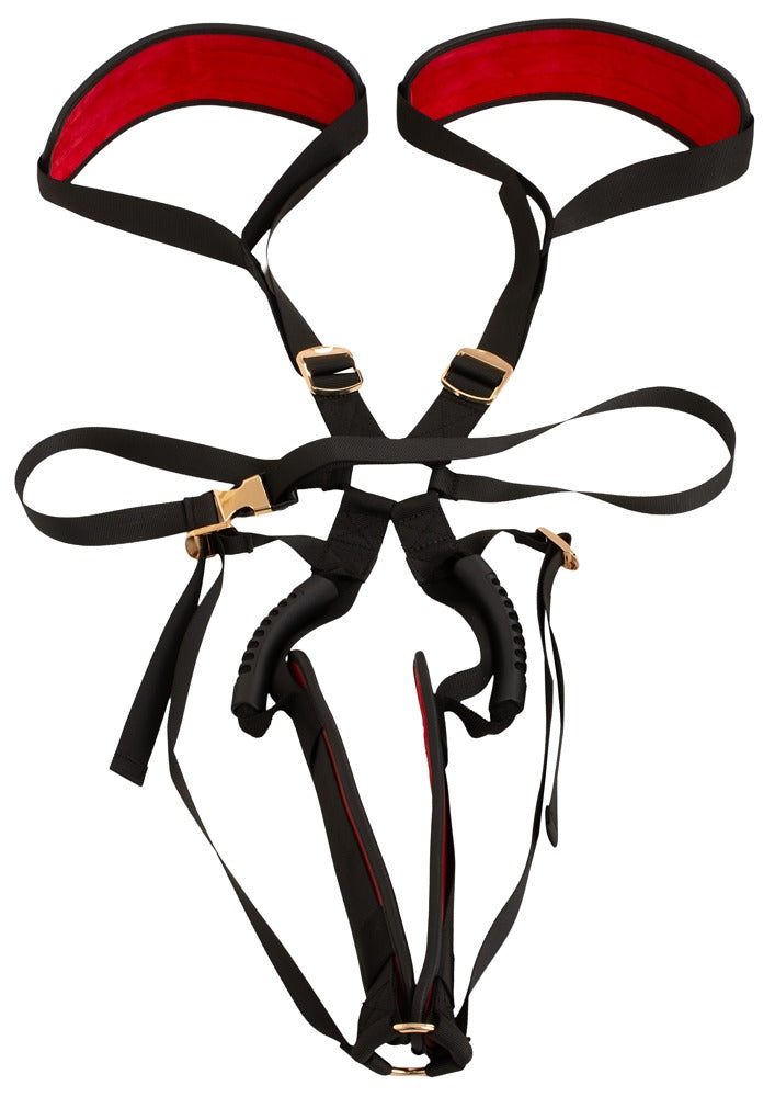Ansicht der Gurtführung und Polster des Bad Kitty Body Swing Deluxe