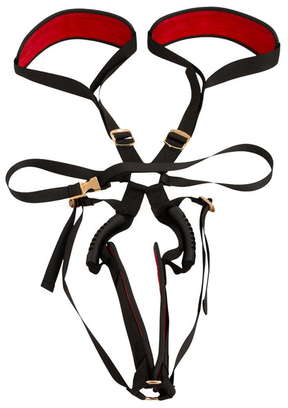 Ansicht der Gurtführung und Polster des Bad Kitty Body Swing Deluxe