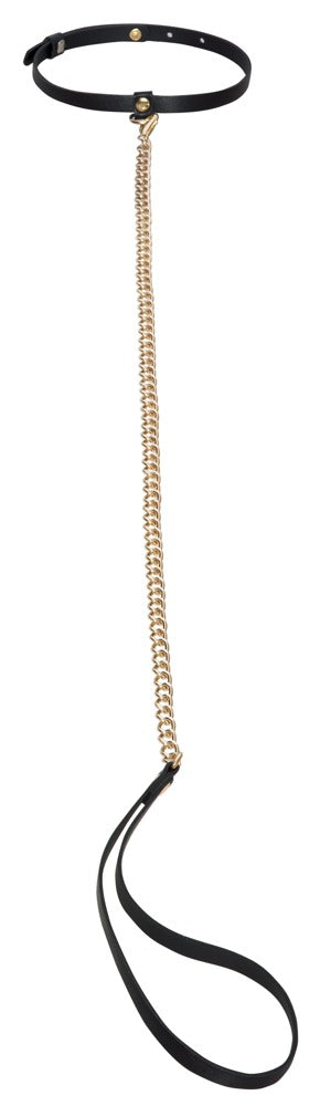 Halsfessel mit goldfarbener Kette aus dem 5-teiligen Bad Kitty Bondage-Set
