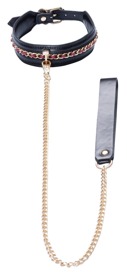 Detailansicht des Halsbands mit Kette aus dem Bad Kitty Bondage-Set 6-teilig