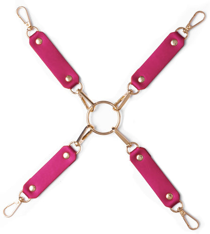Pinkfarbene Hogtie-Fessel aus dem Bad Kitty Bondage-Set 6-teilig