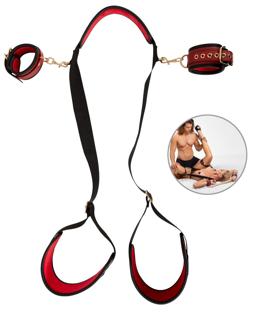Bad Kitty Neck-Thigh-Restraint-Set Kombi-Fessel Deluxe in der Produktansicht