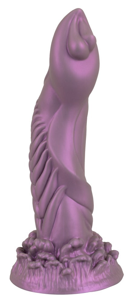 Seitenansicht des Beasty Cocks Alien Phallus mit schmaler Spitze und strukturierter Oberfläche