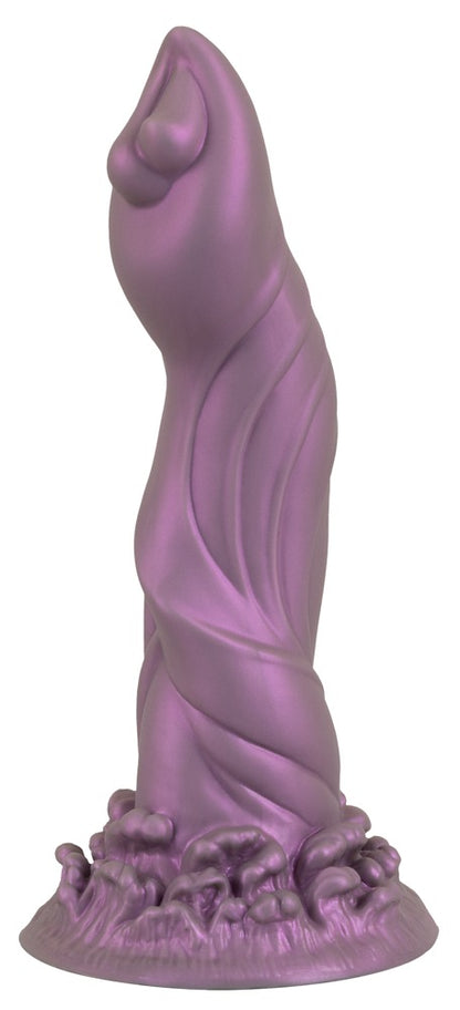 Beasty Cocks Alien Phallus aus schräger Perspektive mit lila Metallic-Optik und Reizstruktur