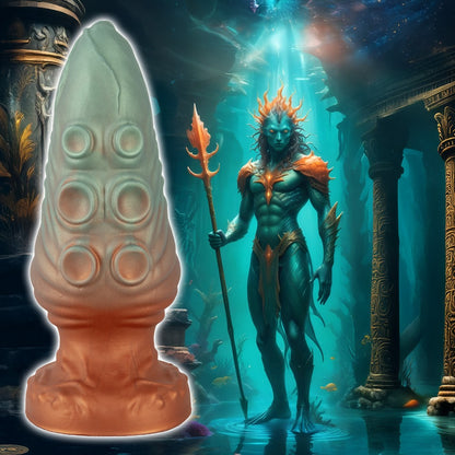 Beasty Cocks Atlantis Anal mit mystischem Atlantis-Motiv und türkis-kupferfarbener Metallic-Optik