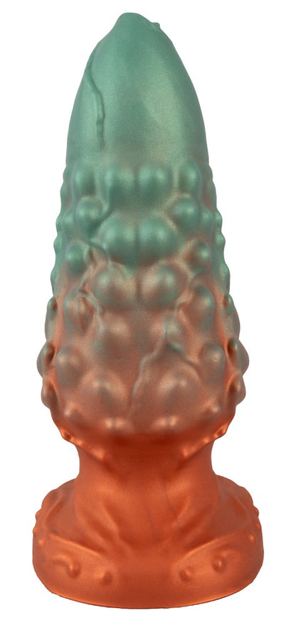 Rückansicht des Beasty Cocks Atlantis Anal mit stark strukturierter Oberfläche und breiter Basis