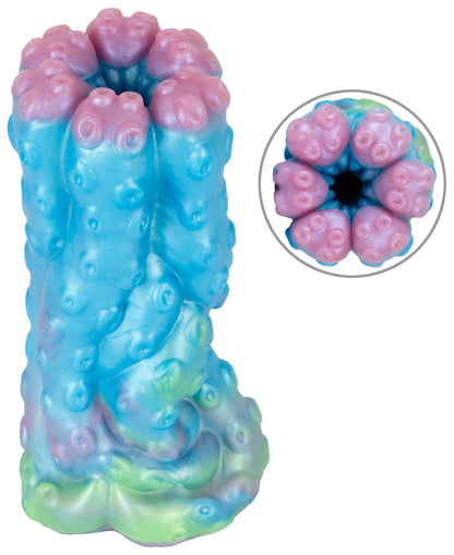 Beasty Cocks Cecaelia Stroker mit Tentakel-Design und Detailansicht der strukturierten Öffnung