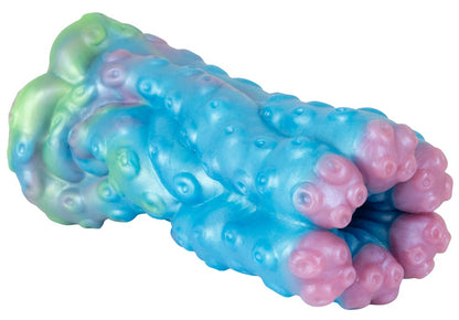 Seitenansicht des Beasty Cocks Cecaelia Stroker mit weicher strukturierter Liquid-Silicone-Oberfläche