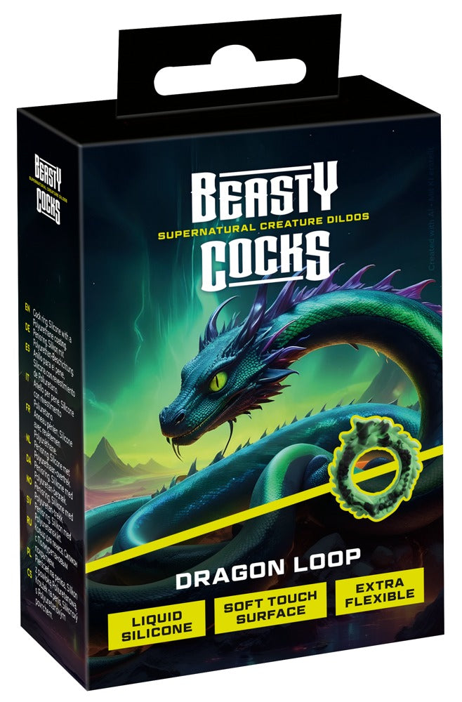 Beasty Cocks Dragon Loop in der Wendeverpackung mit Drachenmotiv
