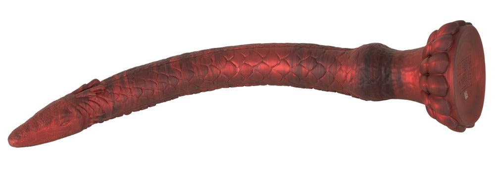 Seitliche Ansicht des flexiblen Beasty Cocks Enormous Eel mit gebogenem Schaft und Saugfuß