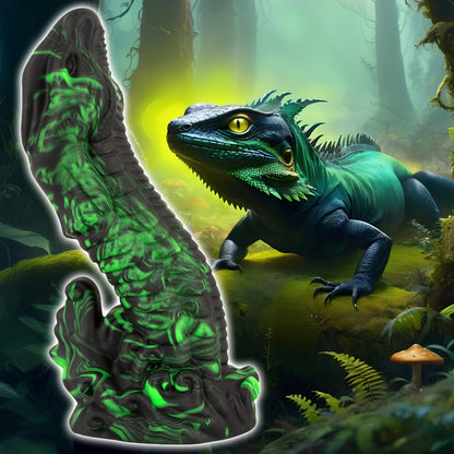 Beasty Cocks Fantasy Set mit Lizard Peak im grün-schwarzen Echsen-Fantasy-Design
