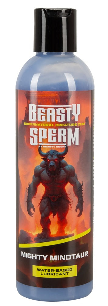 Beasty Cocks Mighty Minotaur wasserbasiertes Fantasy-Gleitgel in frontaler Flaschenansicht
