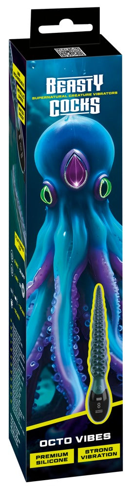 Beasty Cocks Octo Vibes in der Wendeverpackung mit Oktopus-Kreaturenmotiv