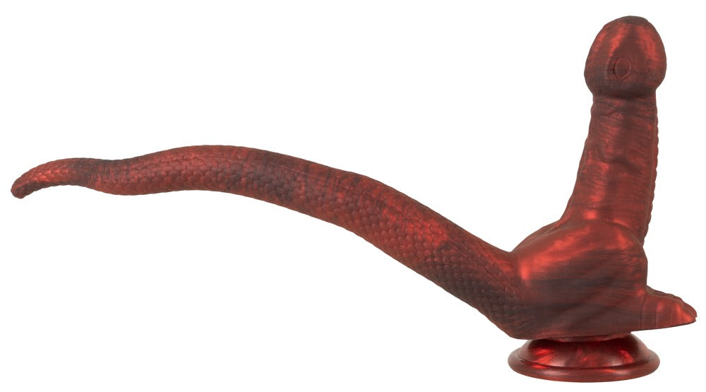 Beasty Cocks Panthera Double horizontal mit geschwungenem Schwanz, strukturiertem Plug und breiter Basis