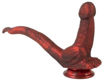 Beasty Cocks Panthera Double mit Plug, langem Fantasy-Schwanz und zentralem Saugfuß in Seitenansicht