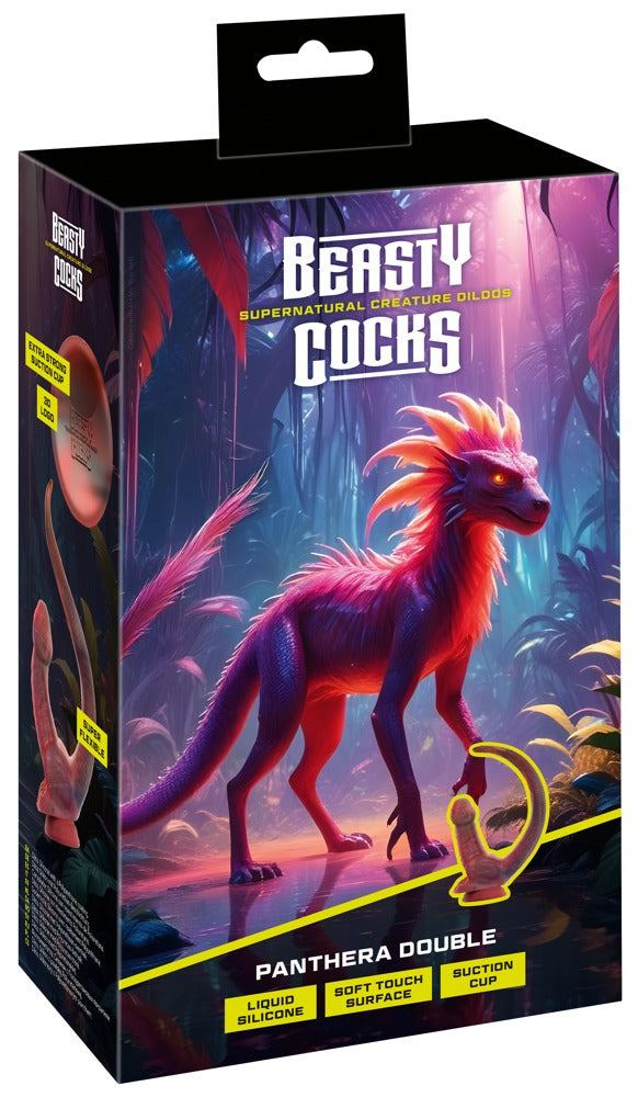 Beasty Cocks Panthera Double in der Wendeverpackung mit Panther-Fantasy-Motiv