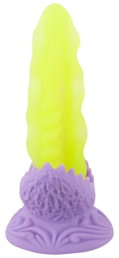 Seitenansicht des Beasty Cocks Passionate Plant mit strukturierter Fantasy-Form und breitem Saugfuß