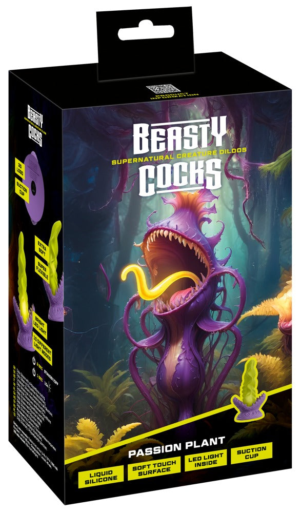 Beasty Cocks Passionate Plant in der Wendeverpackung mit farbigem Fantasy-Kreaturenmotiv