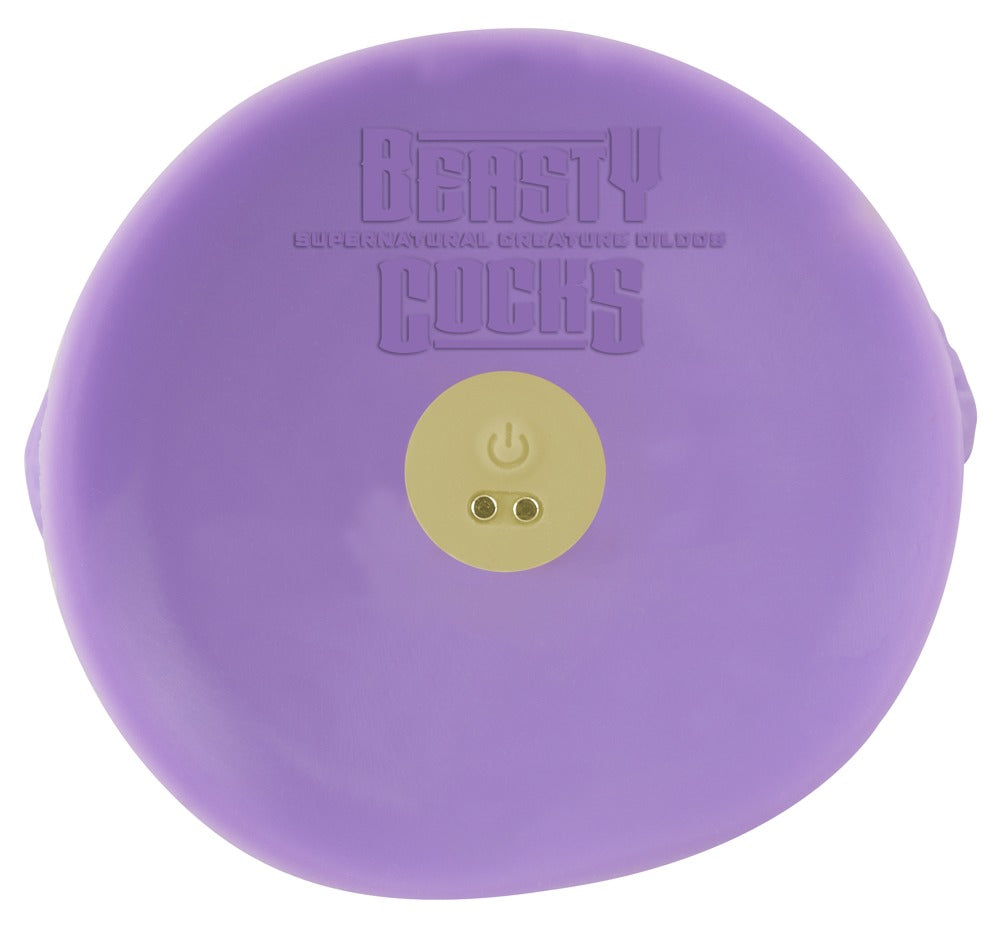 Unterseite des violetten Saugfußes am Beasty Cocks Passionate Plant Fantasy-Dildo