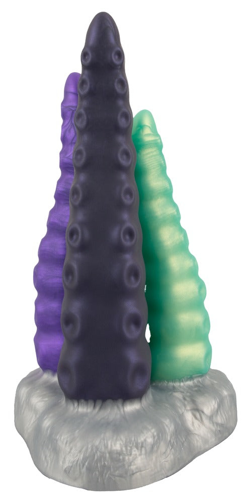 Beasty Cocks Triple Tentacle in Frontansicht mit drei unterschiedlich langen Tentakel-Dildos