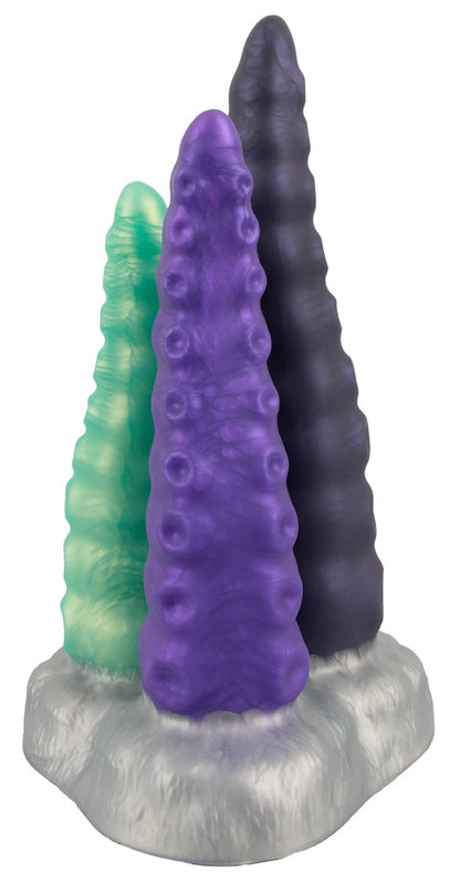 Rückansicht des Beasty Cocks Triple Tentacle mit drei einzeln beweglichen strukturierten Tentakeln