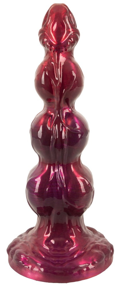 Rückansicht des Beasty Cocks Werewolf Willie Fantasy-Dildos mit abgestufter Form und Saugfuß