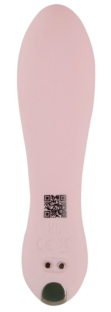 beau cœur CERYA Mini Rabbit Vibrator in Rosa – Rückansicht mit sichtbaren Bedienelementen am unteren Griffbereich