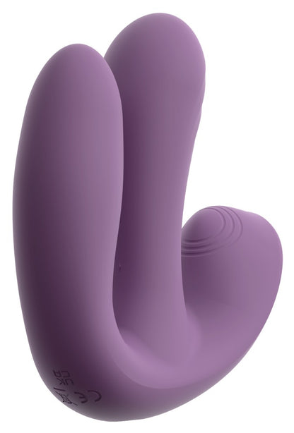 beau cœur MIREVA Triple Vibrator in Lila – Frontansicht mit drei unterschiedlich geformten Stimulationsarmen