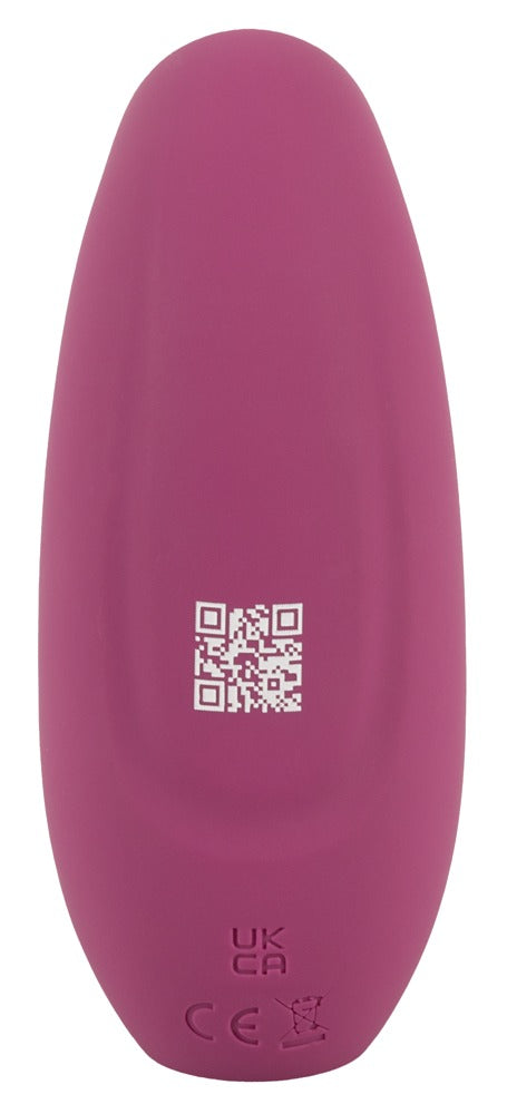 beau coeur OMINO Thumping Stimulator in Rückansicht mit glatter pinkfarbener Silikonoberfläche