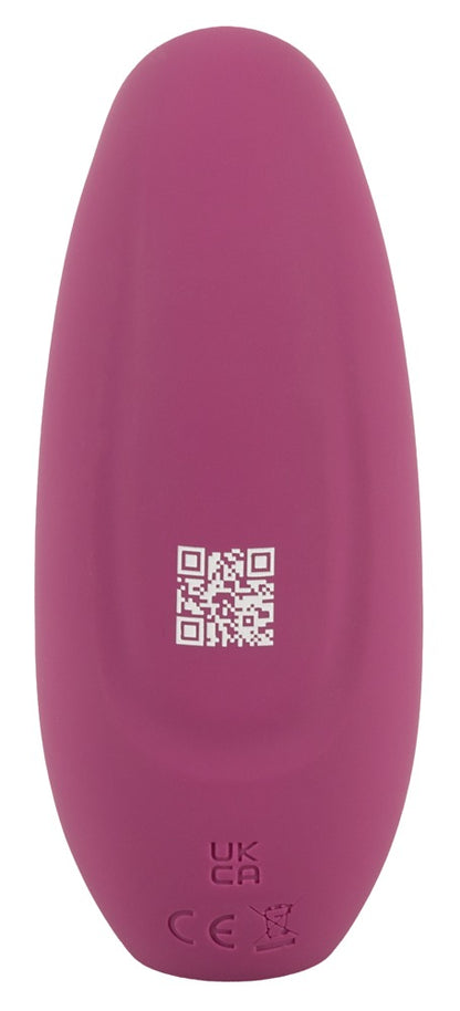 beau coeur OMINO Thumping Stimulator in Rückansicht mit glatter pinkfarbener Silikonoberfläche