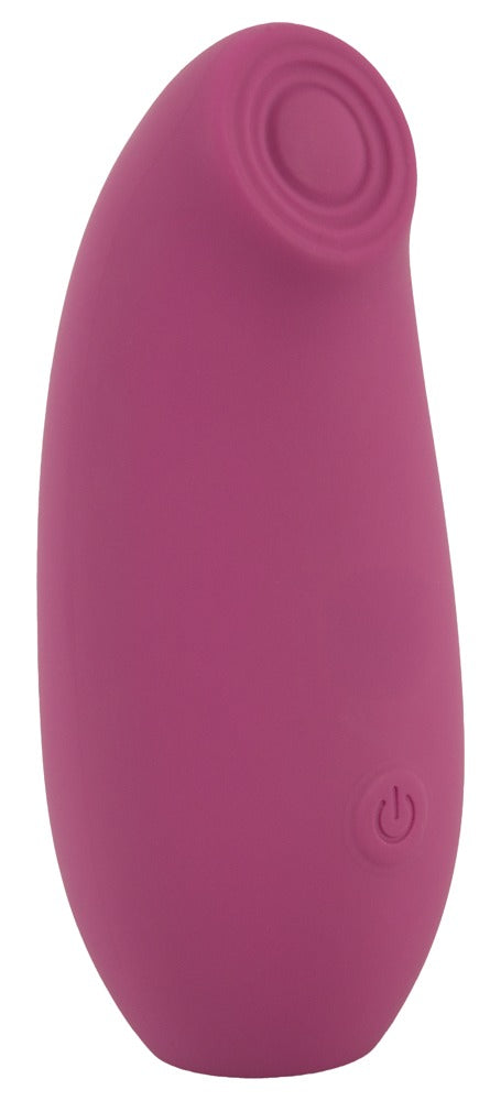 beau coeur OMINO Thumping Stimulator in Pink in Seitenansicht mit geschwungener kompakter Form